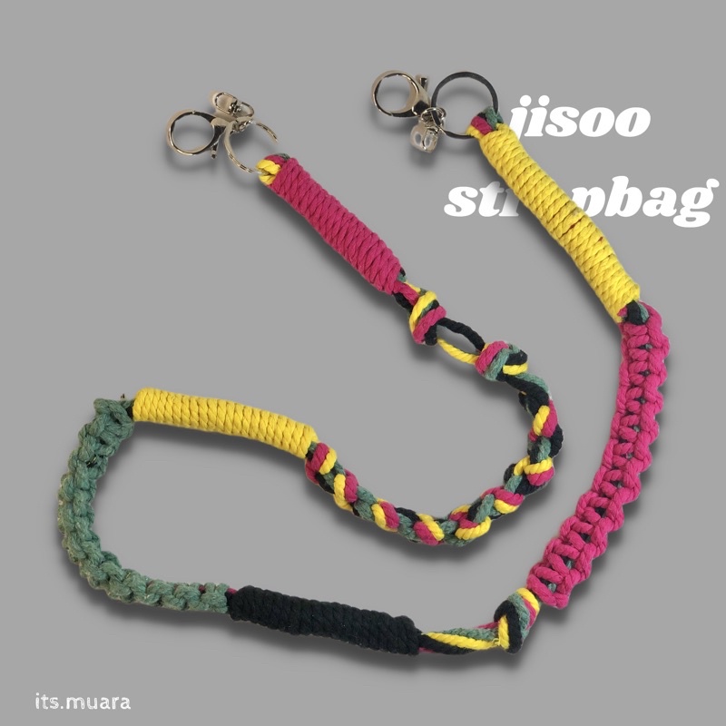 JISOO STRAP BAG 001 | Strap bag macrame | Tali Tas | Tali Macrame | (TIDAK TERMASUK TAS!)