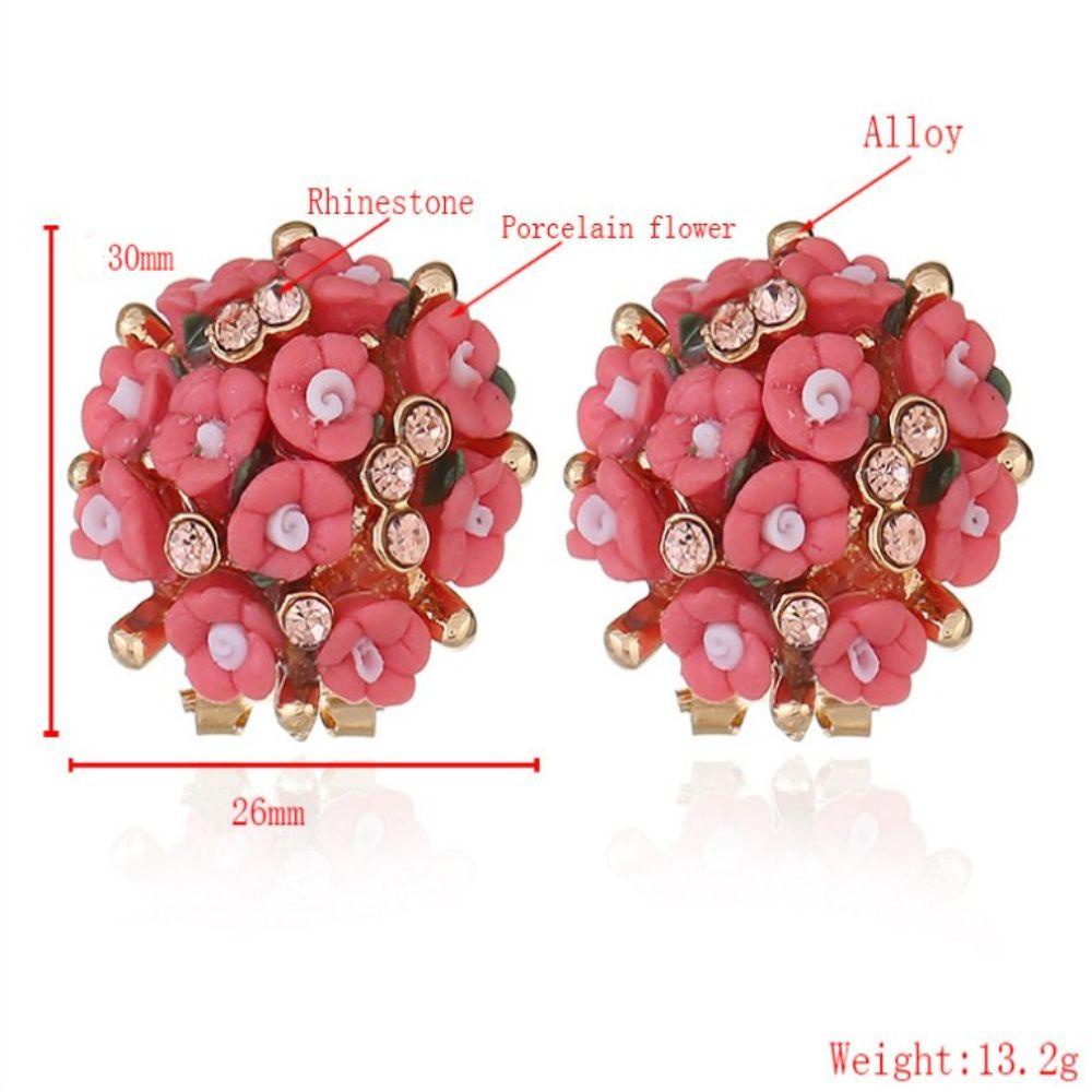 Anting Nanas Fashion Porselen Paduan Pribadi Ear Stud