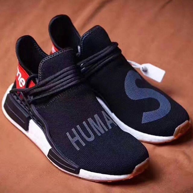 Sepatu Pria Adidas NMD Pharrell Williams Human Race X Supreme Black White Premium