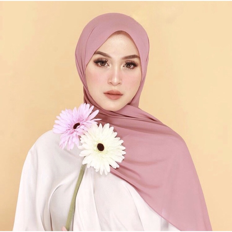 PASHMINA CERUTY BABYDOLL / PASHMINA CERUTY PREMIUM-DUSTY PINK