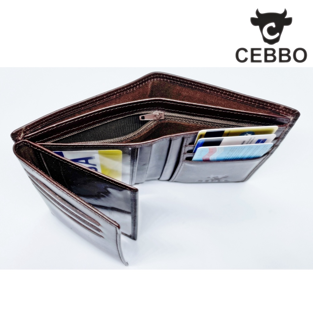 Dompet kulit pria 3/4 Original CEBBO Tahan Api