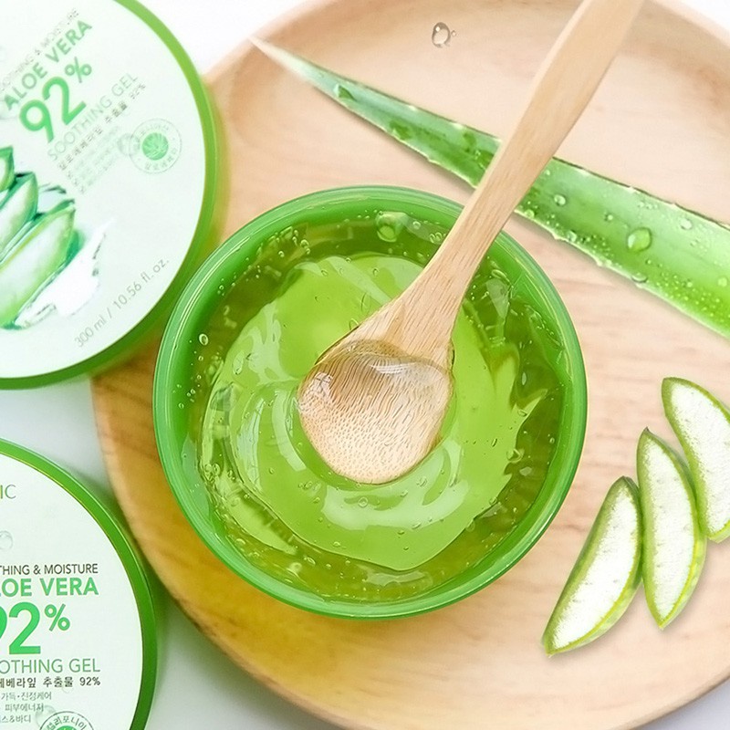 [ MELAYANI COD ] FREE 2 PCS MASKER ROREC NATURE REPUBLIC Aloe Vera 92% Soothing Gel 300ml (JAR)