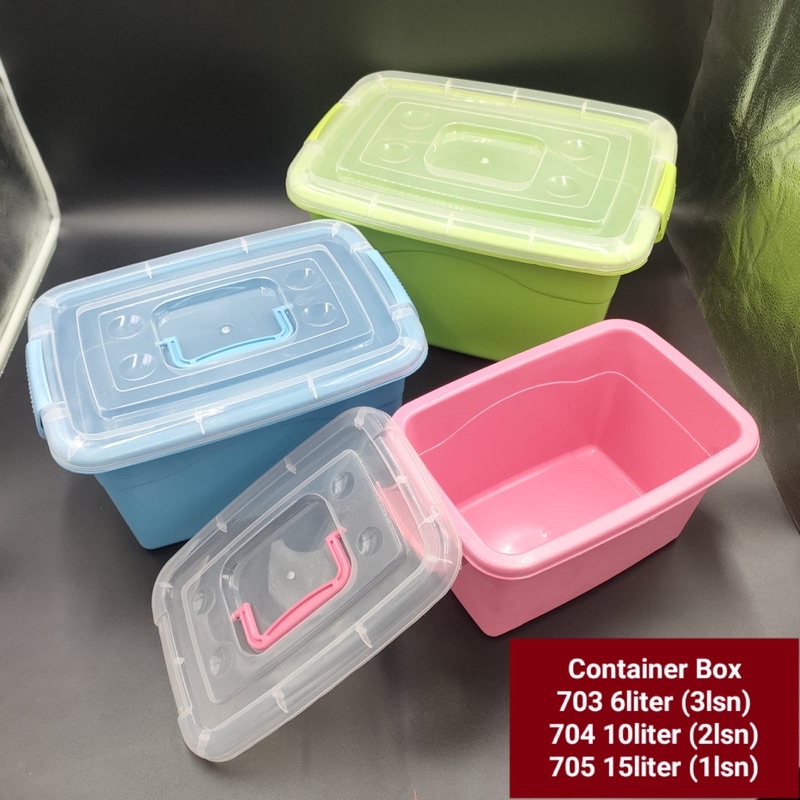 HCS - BOX CONTAINER 6 LITER - Pegangan / Box Plastik Serbaguna 6L