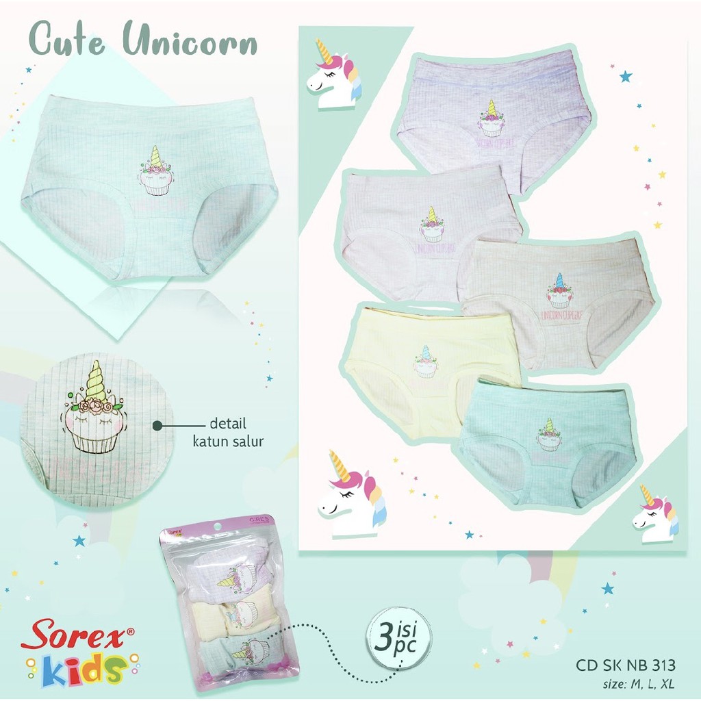 SOREX KIDS GIRL SK NA 012 ; NA 402 ; 1304 ; 1305; NA 403 ; NA 404-1 ice cream CD SEGITIGA ANAK CEWEK