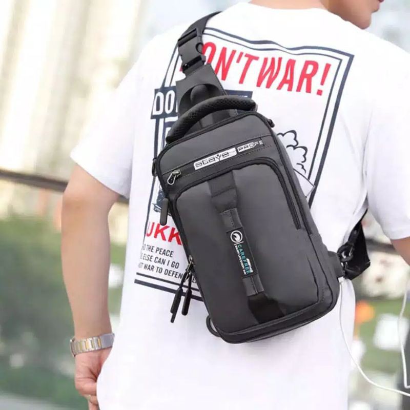 Tas Selempang pria /Bisa Ransel/ Waistbag pria