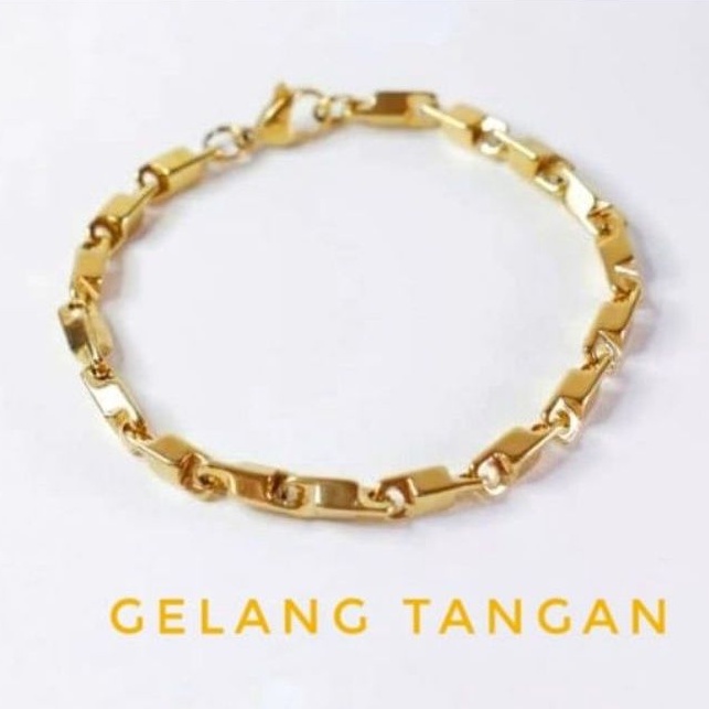 Gelang Titanium Rantai Unisex perhiasan titanium anti karat