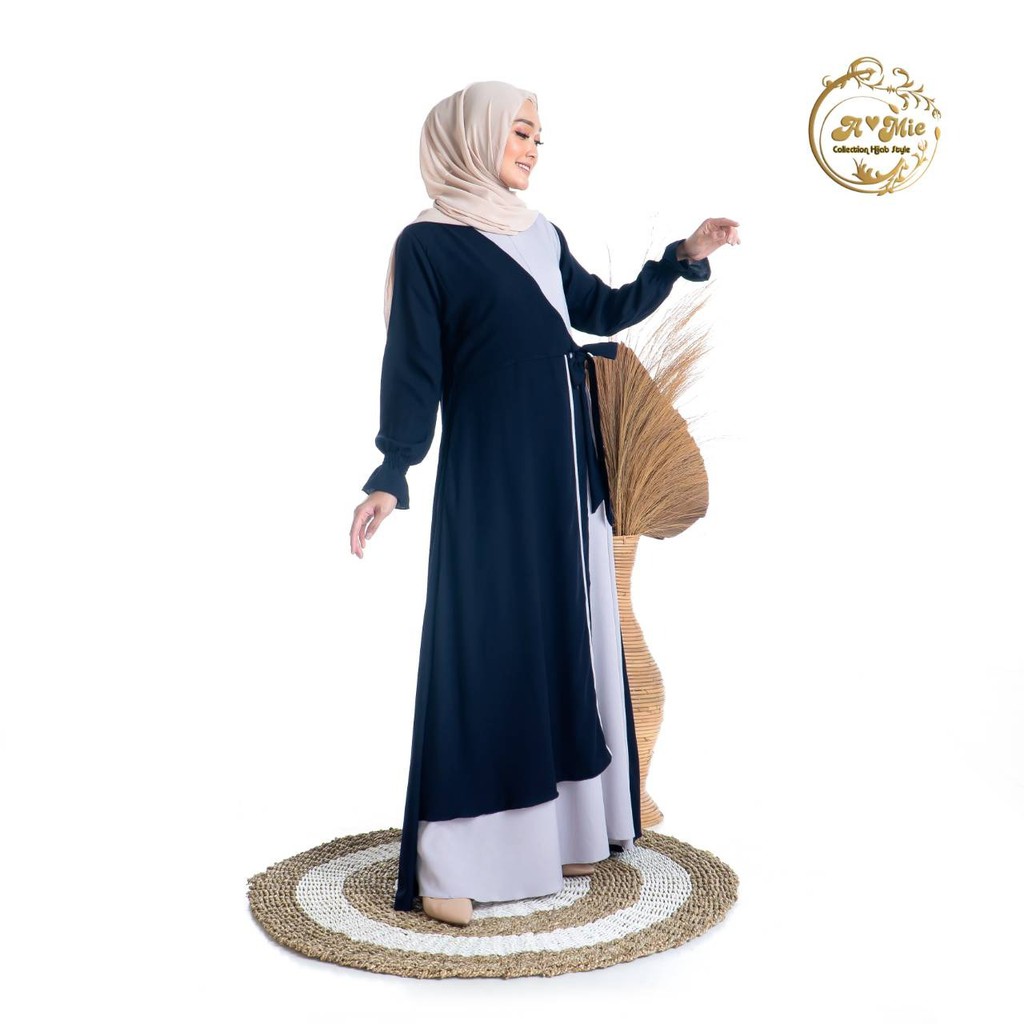 Azuma Dress 3 | Fashion Muslim Baju Gamis Anak Remaja Perempuan Terbaru 2022 | Dress Kondangan OOTD | Busui Friendly | Abaya Simple | Mini Dress Korea | Baju Gamis Jumbo | Baju Kombinasi | Bisa COD | Casual Dress Wanita Muslimah | Outfit Of The Day Baru |-7