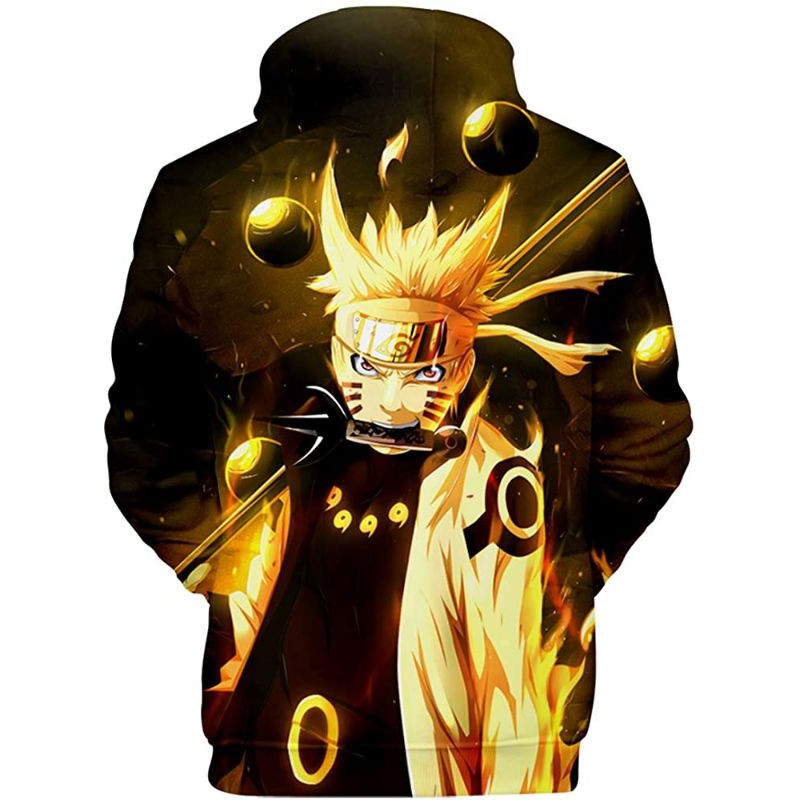 sweater hoodie anime rikudou fullprint Gold