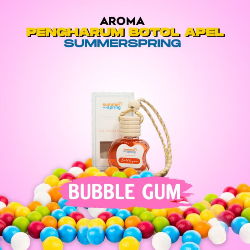 Pewangi mobil apel summerspring aroma buble gum