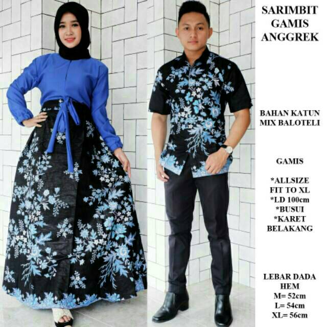 Promo Batik Sarimbit Gamis Anggrek/batik Couple Murah Resepsi Lamaran Tunangan Nikahan Seragam Batik Murah 5rJbygHdJB1oJ