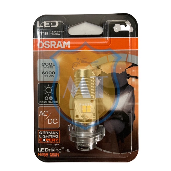 Bolam Depan LED Osram H6 Kaki 1 Satu AC/DC 13.5V 5/6W T19 Original