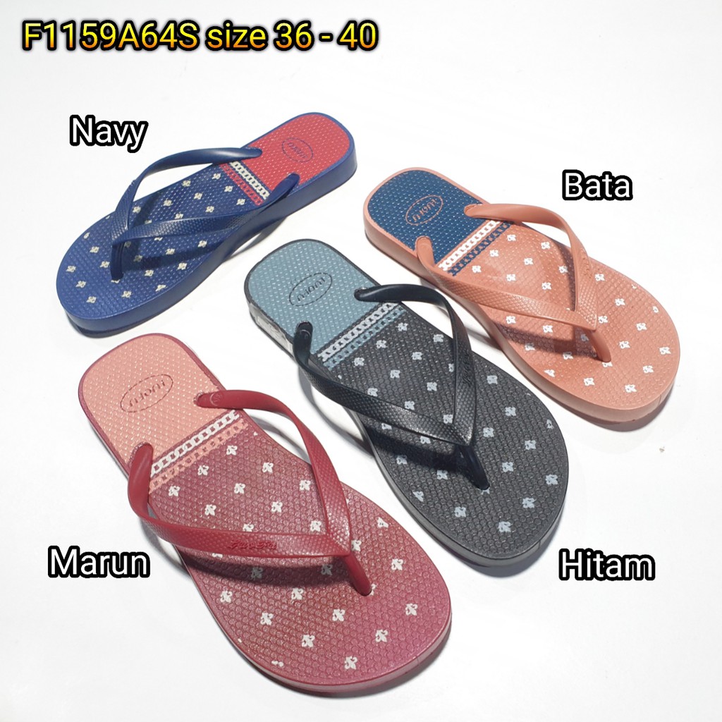 jelly sandal jepit wanita luofu sendal japit karet import F1159A64S