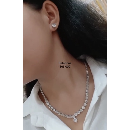 set perhiasan replika berlian