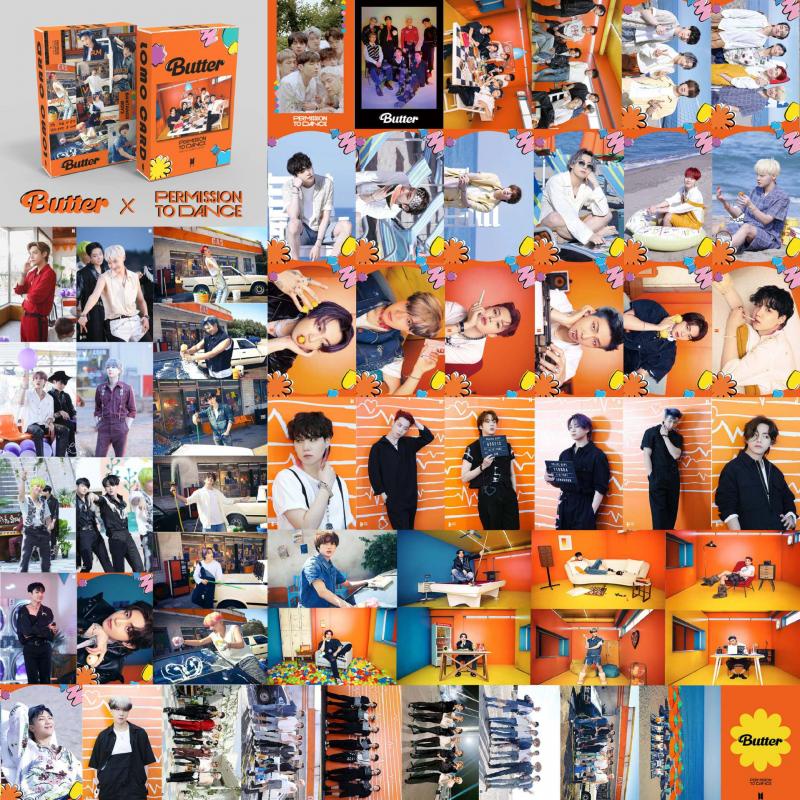 55pcs / set Kartu Foto KPOP BTS Butter Lomo