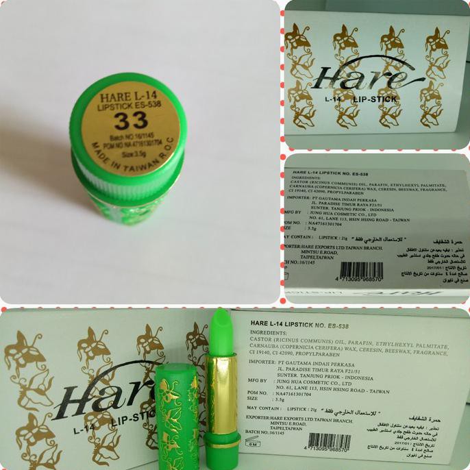 Lipstick Hare/Lipstik Hare/Lipstik Arab (Halal) Original