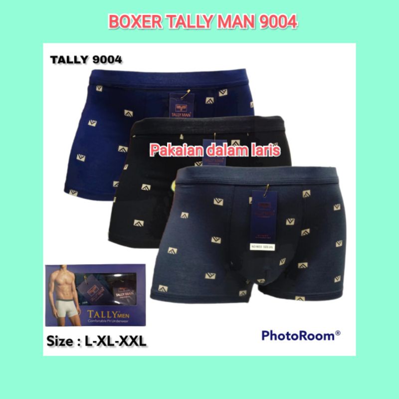 CELANA DALAM BOXER PRIA TALLY MAN 9004 ISI 3 PCS