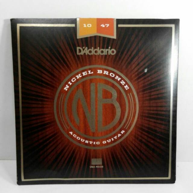 Daddario NB 1047 Nickel Bronze Senar Gitar Akustik 010 Original USA