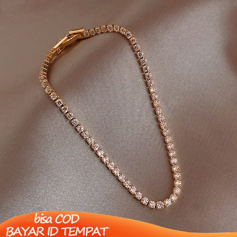 Murah❤️Gelang Zirkon INS Gaya Keren Temperamen Gelang Pasangan Pacar Pelajar Anti Karat Dan Anti Luntur Hadiah Ulang Tahun Kado Fashion Aksesoris COD