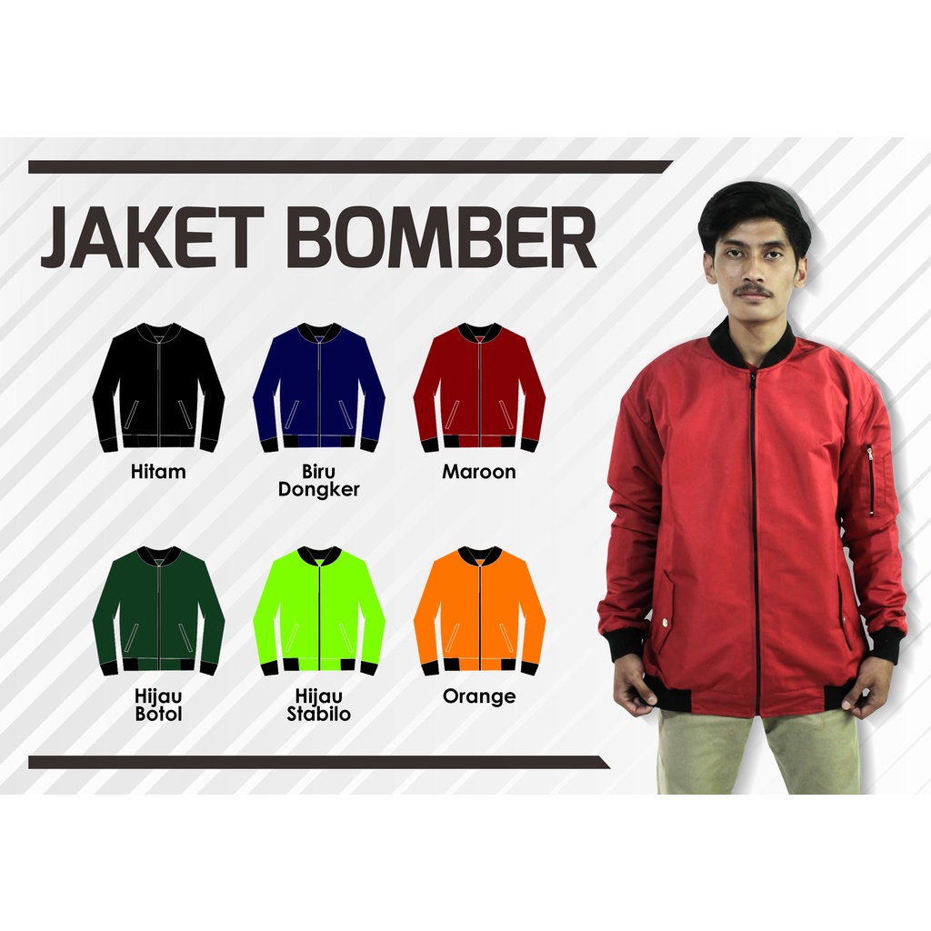 JAKET BOMBER / JAKET BOMBER POLOS MURAH