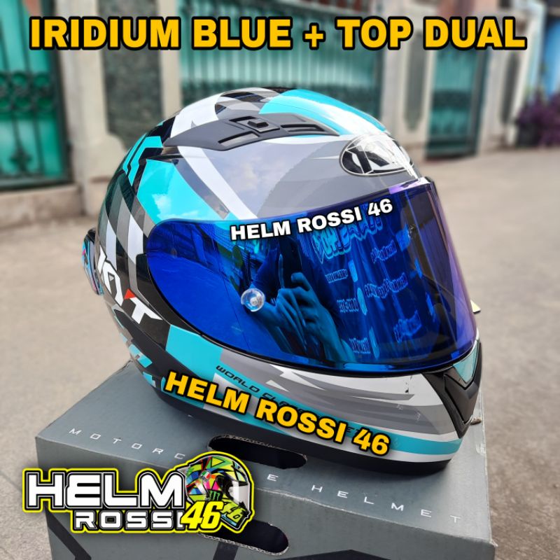 Visor FLAT KYT VENDETTA 2 FALCON 2 FALCON FR INK DUKE Iridium Blue Red Silver Gold Green Blue Pink Light Smoke Hitam Bening GRATIS TOP DUAL BENING ORIGINAL PREMIUM