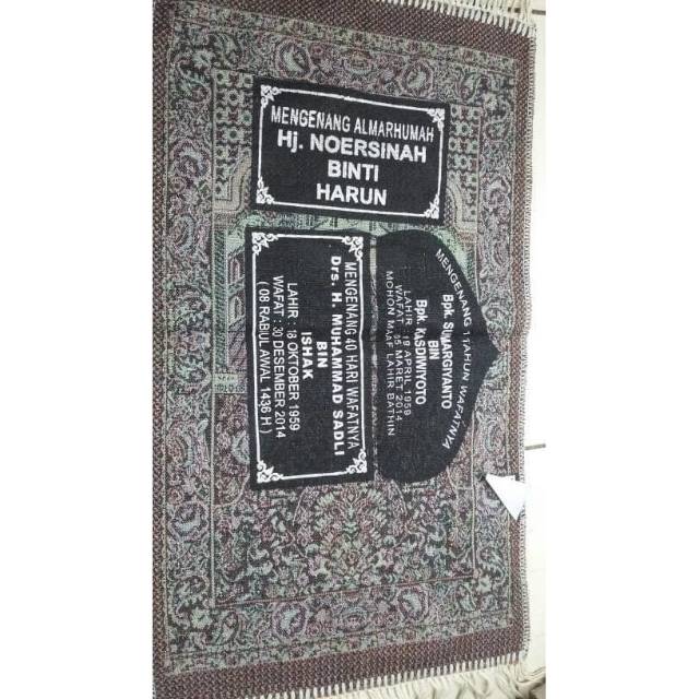 sajadah izmir muka plus sablon