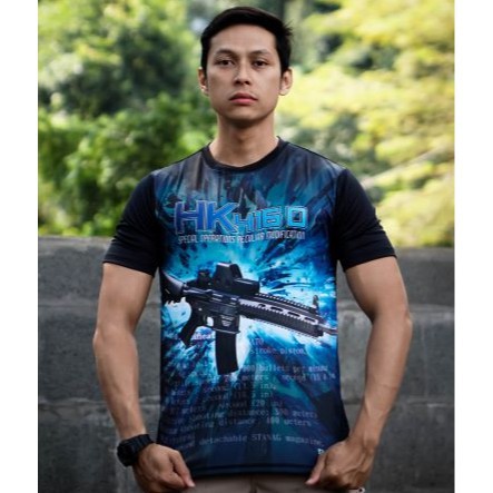 KAOS TNI ARMY JERSEY PRINTING T-SHIRT SINGELPRINT HK416D