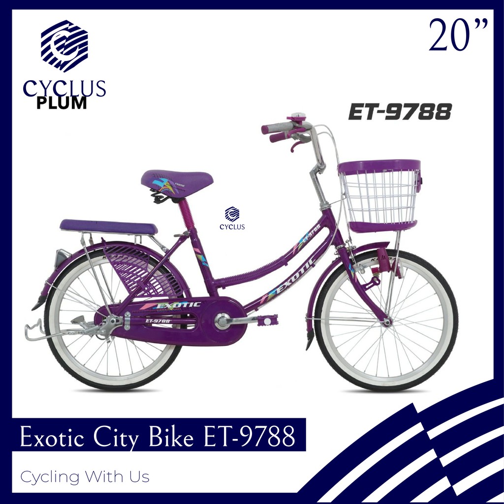 Sepeda Mini Perempuan City Bike Exotic ET-9788 20 Inch