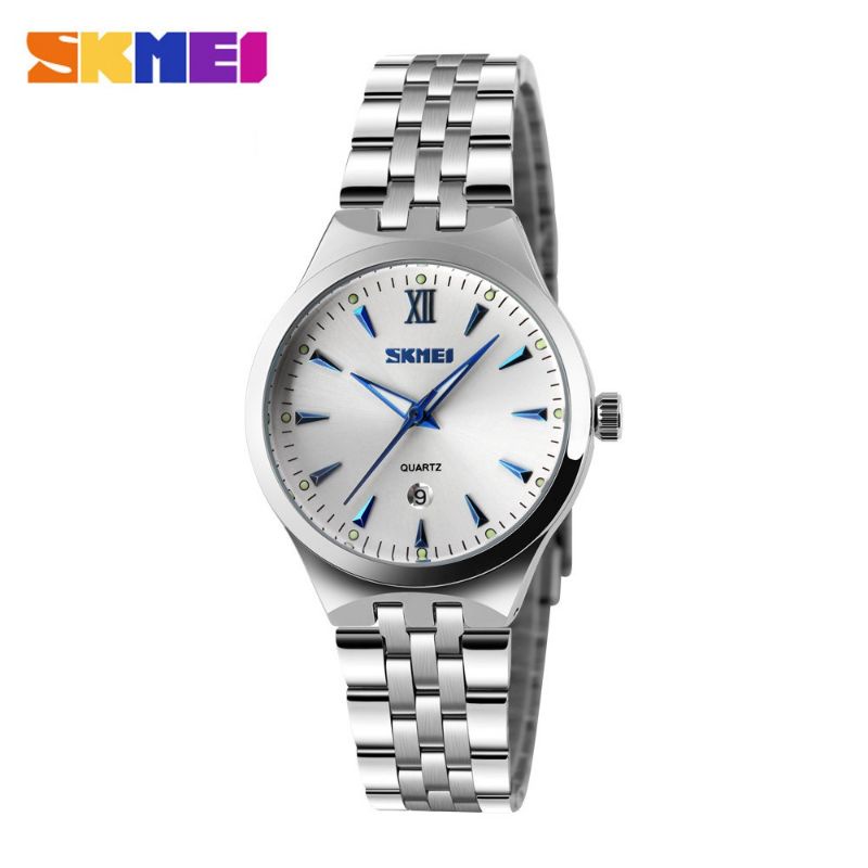 JAM TANGAN PRIA WANITA SKMEI 9071 analog strap stanlist original produk