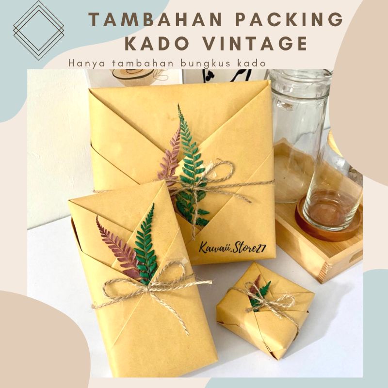 

[NEW] Tambahan Packing Kertas Kado Gaya Vintage / Packing Bungkus Kado / Buat Kadomu Lebih Menarik