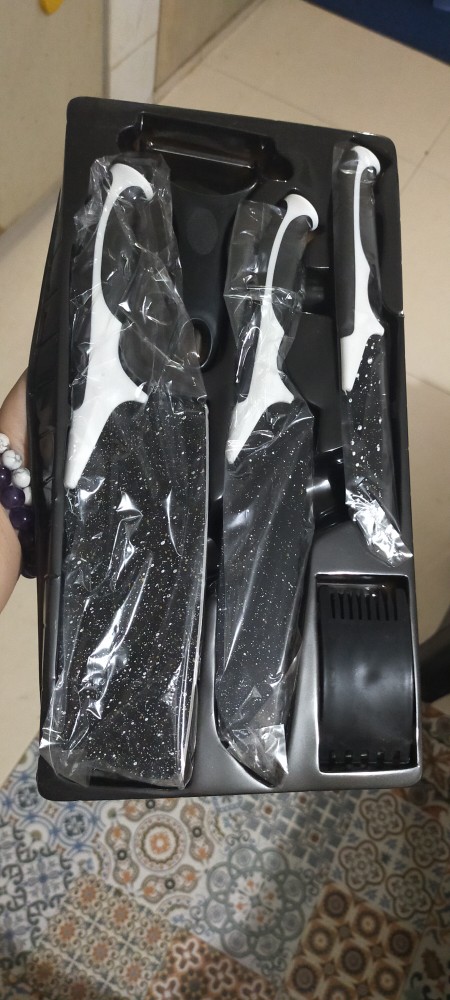 Pisau Dapur Keramik Set 5 In 1 Plus Peeler