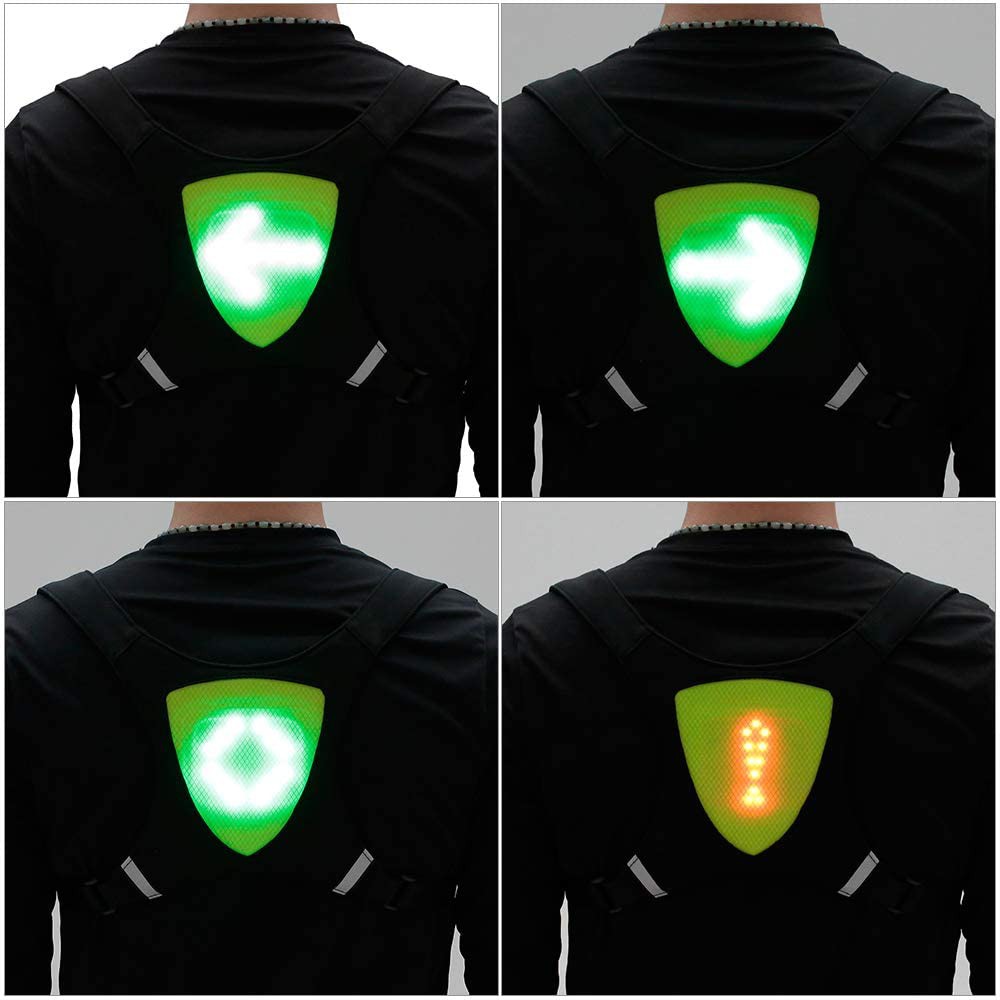 Rompi Jersey sepeda Lampu night ride belok kedip rem belakang sen vest