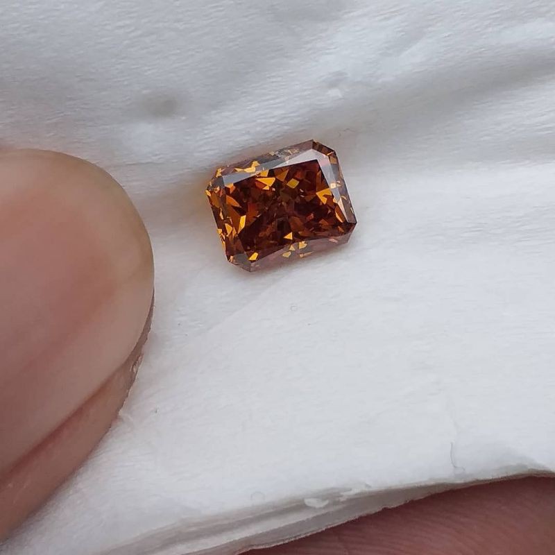natural berlian brown orange asli diamond koleksi kolektor pria wanita cincin batu mulia mewah