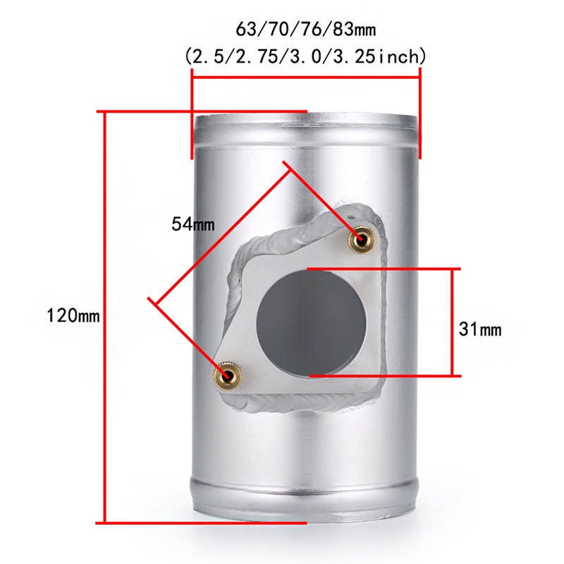 Tk Mount Adapter Sensor Aliran Udara Mobil Maf 63 / 70 / 76 / 83mm Untuk Toyota Mazda