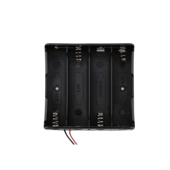 Battery Holder Box Case Kotak Tempat Baterai 4x 18650 cable kabel