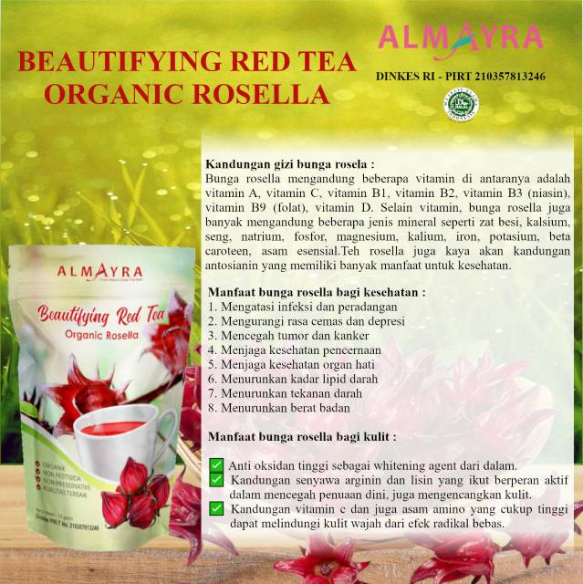 Almayra Beautifying Red Tea Anic Rosella Indonesia