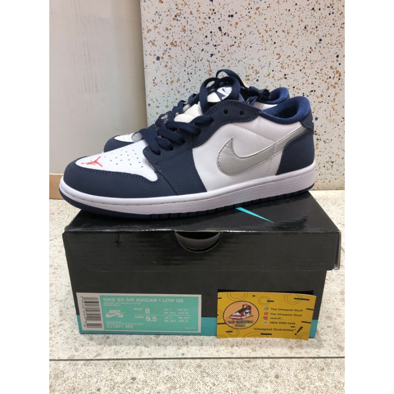 Air Jordan Low Sb Midnight Navy - White Ember Glow