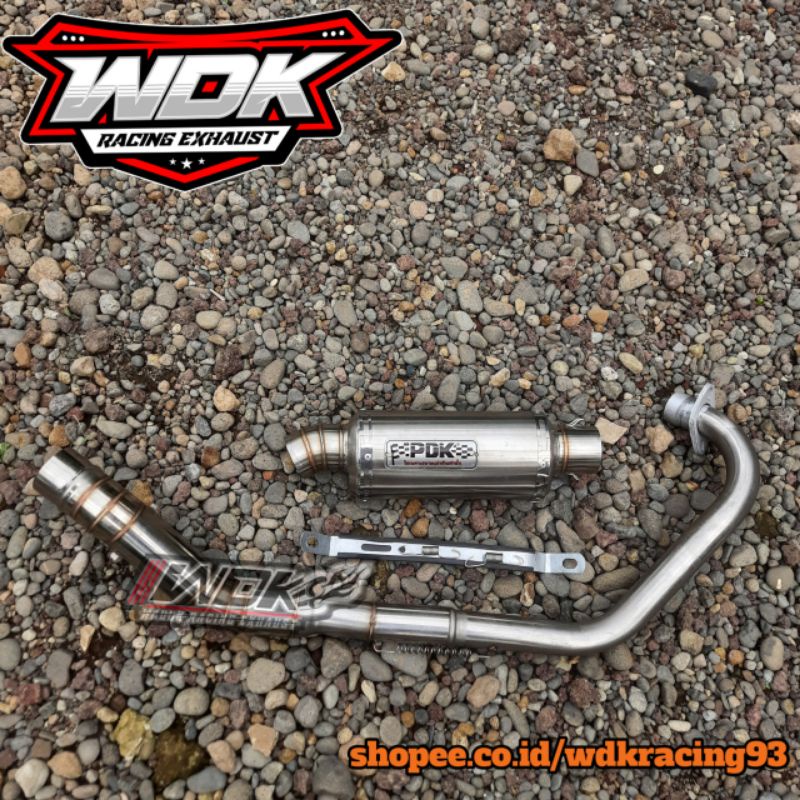 knalpot racing PDK trioval pnp Vixion, CBR 150R, CB150R, GSX, R15, mx king, sonic, satria Fu, mx old