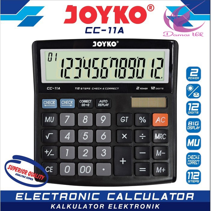 

Kalkulator Calculator Joyko CC-11A - 12 Digits CC11A