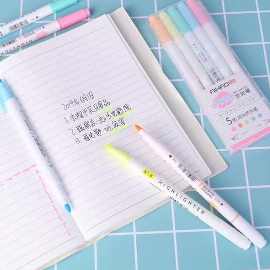 

[Z16WT) ! .Highlihgter Set Aihao Pastel Colour isi 5",,,!