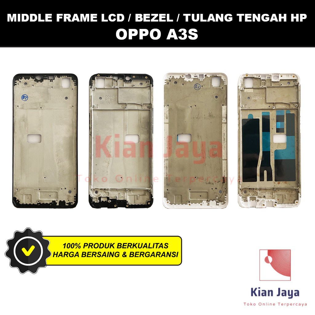 Middle Frame LCD Handphone Oppoo A3S CPH-1803 Tulang Casing Tatakan Bezel Bazel Hp