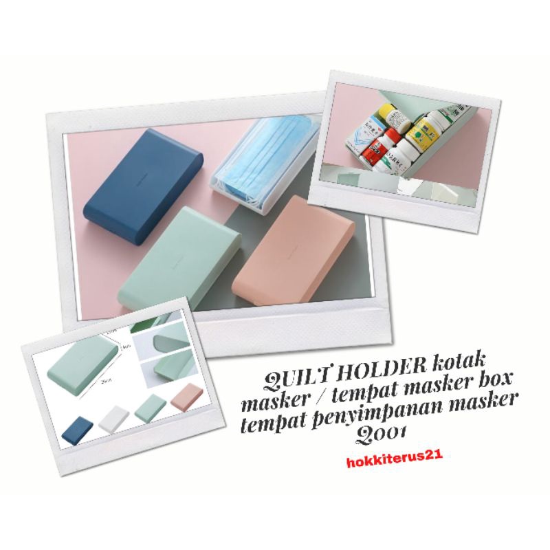 hokkiterus21⭐⭐⭐⭐⭐ QUILT HOLDER kotak masker jumbo kotak obat kotak serbaguna kotak Multifungsi kotak perhiasas anti air waterproof Q001