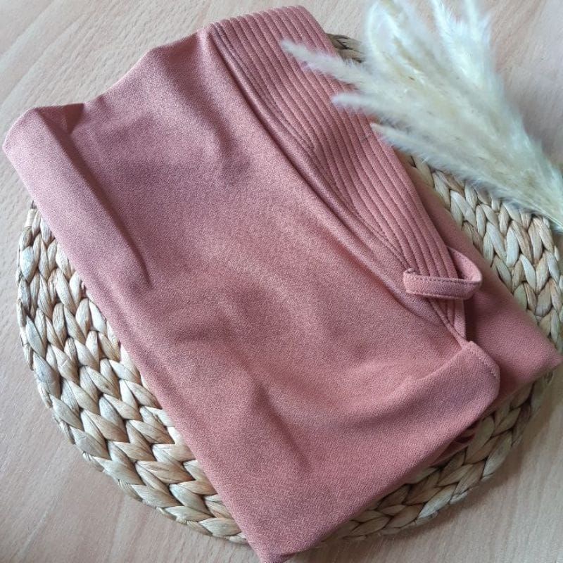 (AL-DHANS BERGO PED) HIJAB INSTAN BERGO PAD - JILBAB BERGO AD - JERSEY IRISH-Rose pink