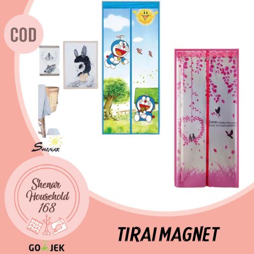 SHENAR , TIRAI MAGNET ORI TIRAI KAMAR PINTU KAIN KAMAR TIRAI MAGNET ANTI NYAMUK TIRAI MAGNET PINTU MOTIF  TIRAI TIDUR KASUR ( TIRAI MAGNET RANDOM WARNA )