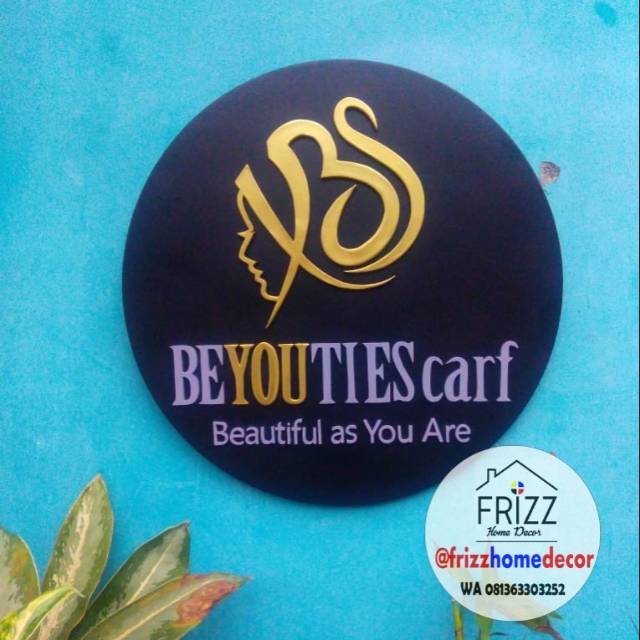 

Papan nama besar diameter 50cm