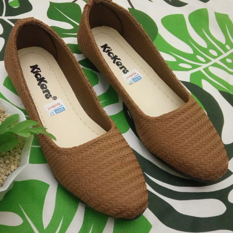 AWN.15Jn22ᴷ | Flatshoes Wanita Rajut Kickers / Sepatu Balerina / Flat Shoes Wanita Rajut Kickers