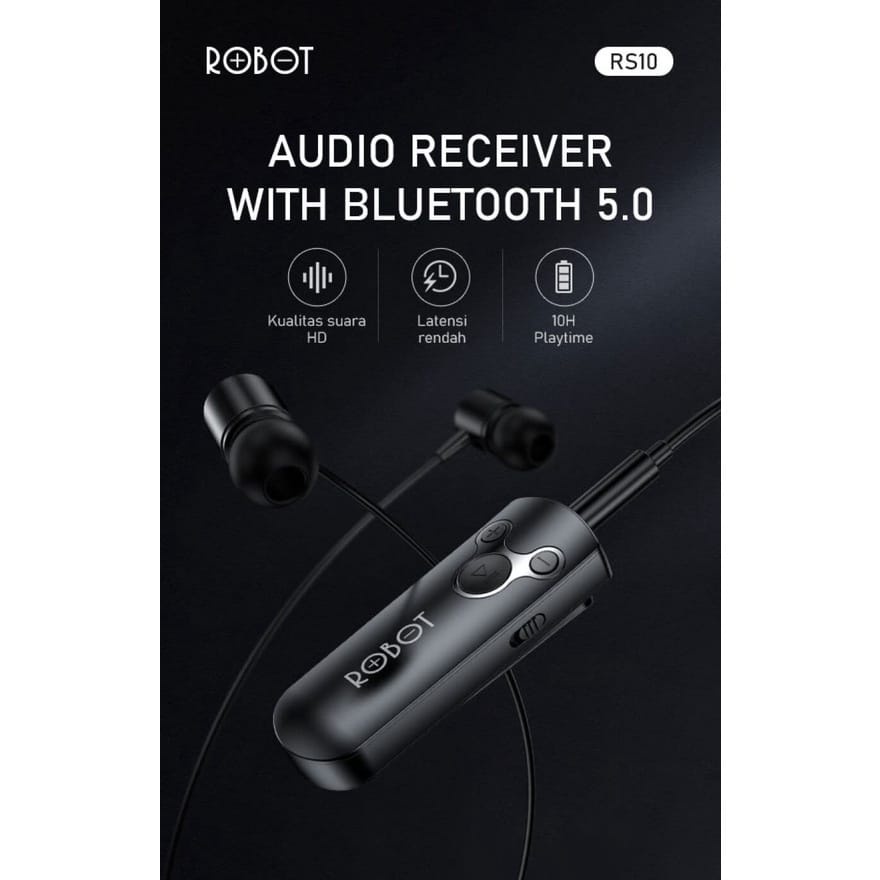 C_   Audio Receiver Robot RS10 Small &amp; Portable HD Sound Qualiity With Bluetooth