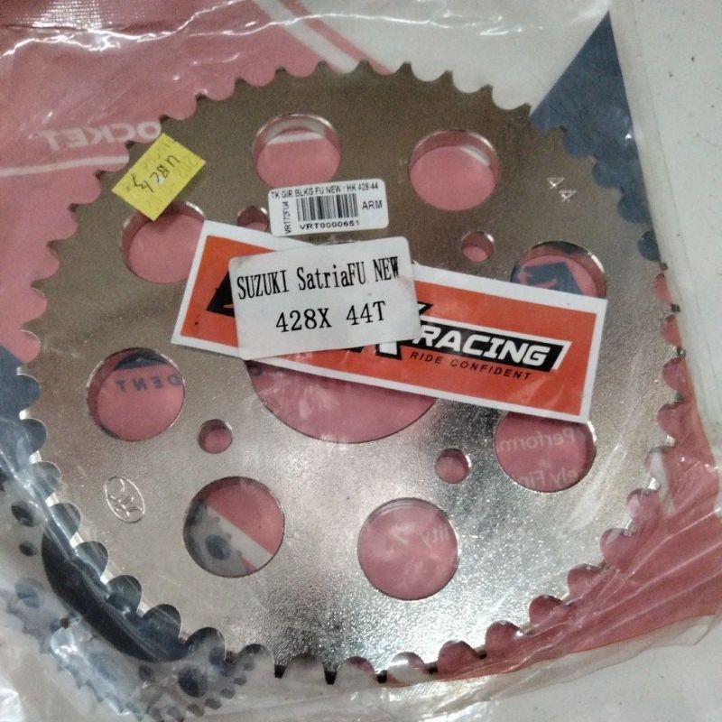 TK RACING - GEAR GIR BELAKANG SATRIA FU NEW FI F1 INJEKSI SPROCKET REAR 428 40-T 41-T 42-T 43-T 44-T 45-T SSS TDR-44T
