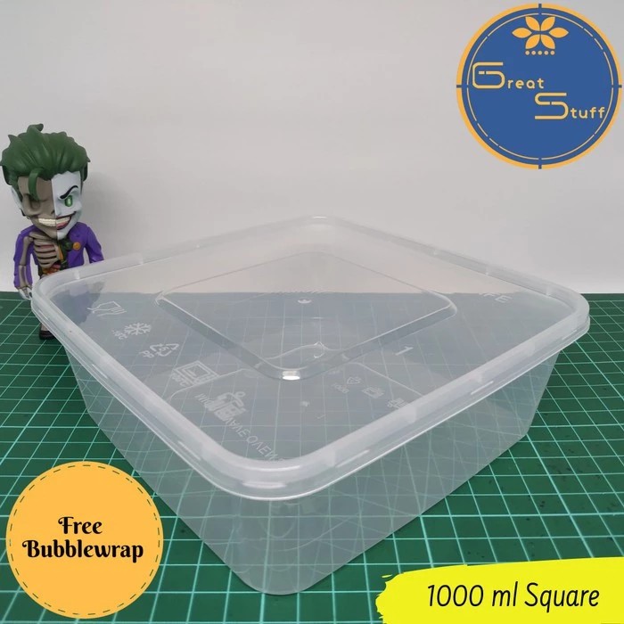Thinwall 1000 ml kotak / kotak makan plastik / food container / wadah makanan / tempat makanan