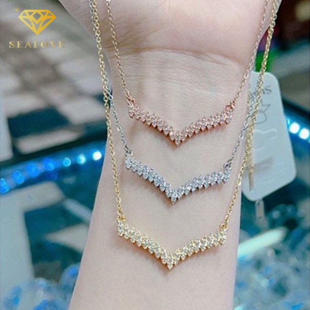 SEALOVE Kalung Fuji Mata Diamond Kalung Wanita Korea Terbaru Kalung Titanium Asli Anti Karat Tidak Luntur Perhiasan Aksesoris