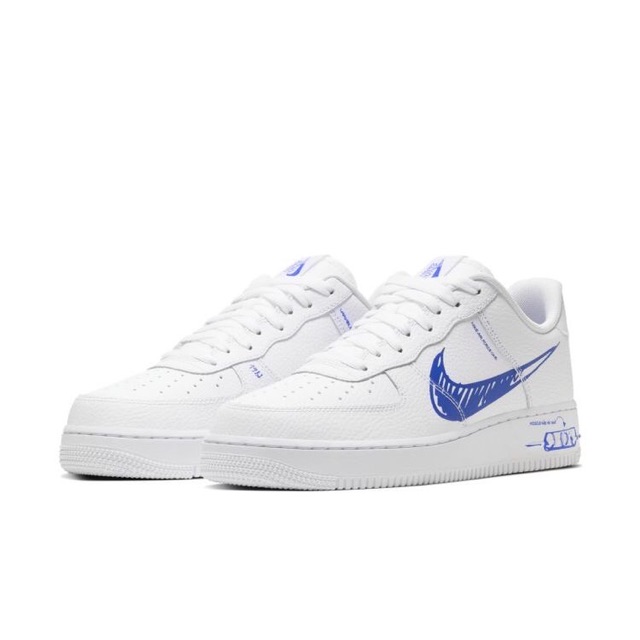 Nike Original Air Force 1 LV8 Utility Sketch White Blue BNIB